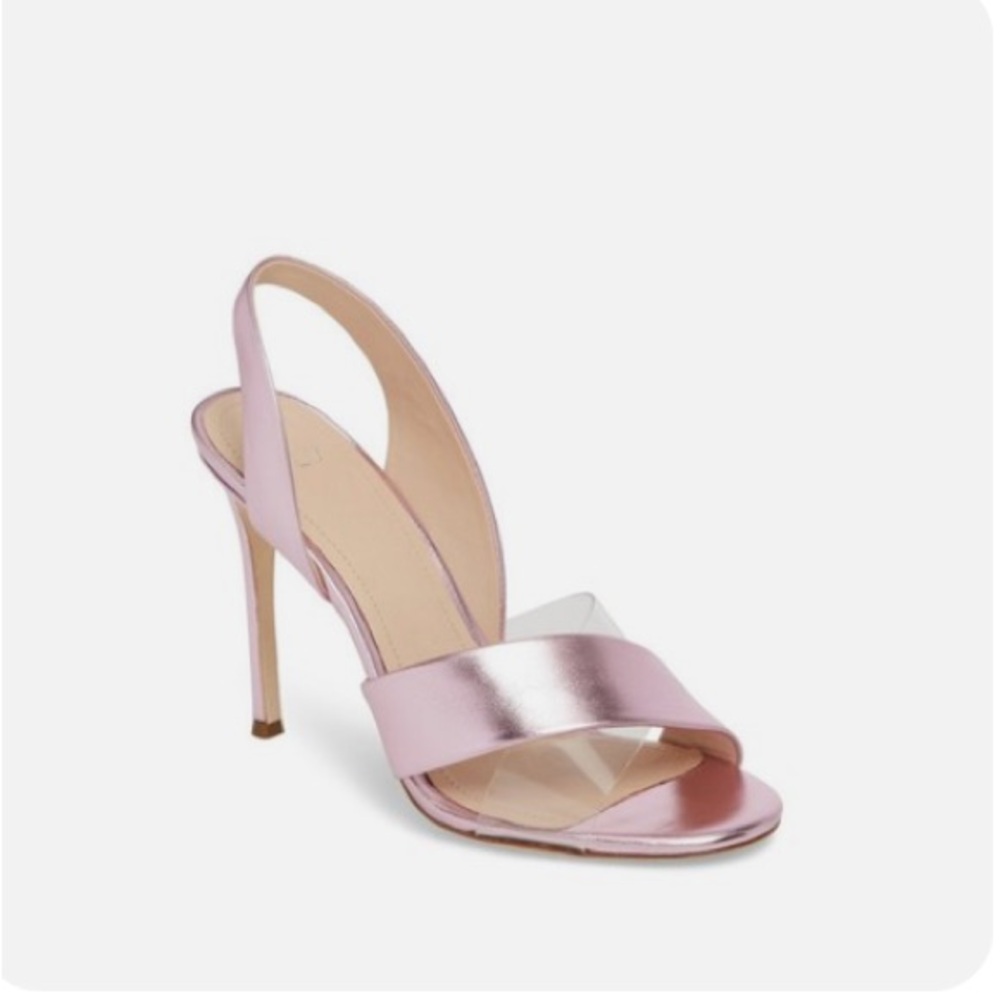 🎀 Pour La Victoire Elly Orchid Metallic Slingback Heels 👠